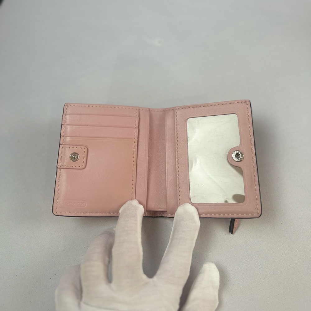 Coach Soho Mini Pink Leather Wallet - Gem